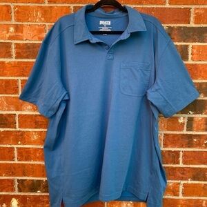 Duluth Mens XL Blue Collar Polo Short Sleeve Casual Pocket Shirt